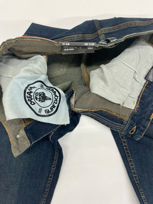 
            
                Load image into Gallery viewer, Cream Denim Jeans Dark Wash
            
        