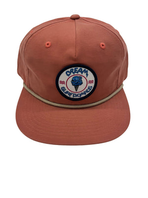 Cream OG Nylon Trucker Salmon