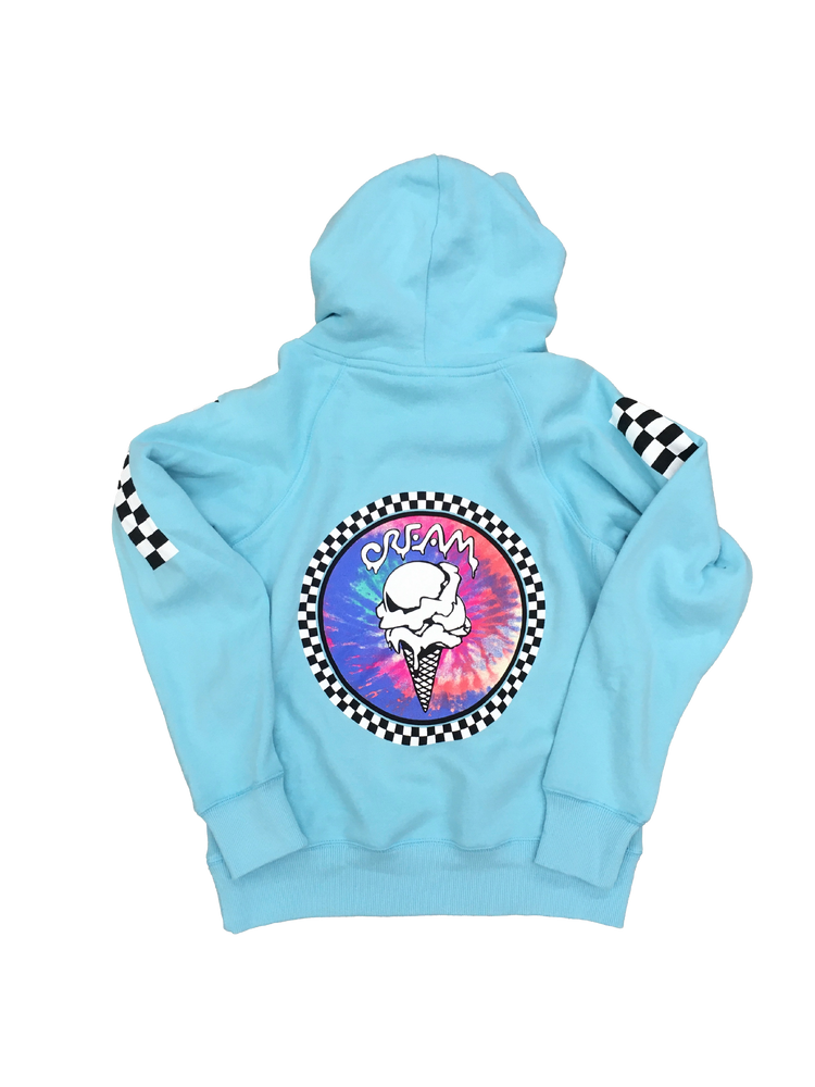 Youth Checker Hood Blue