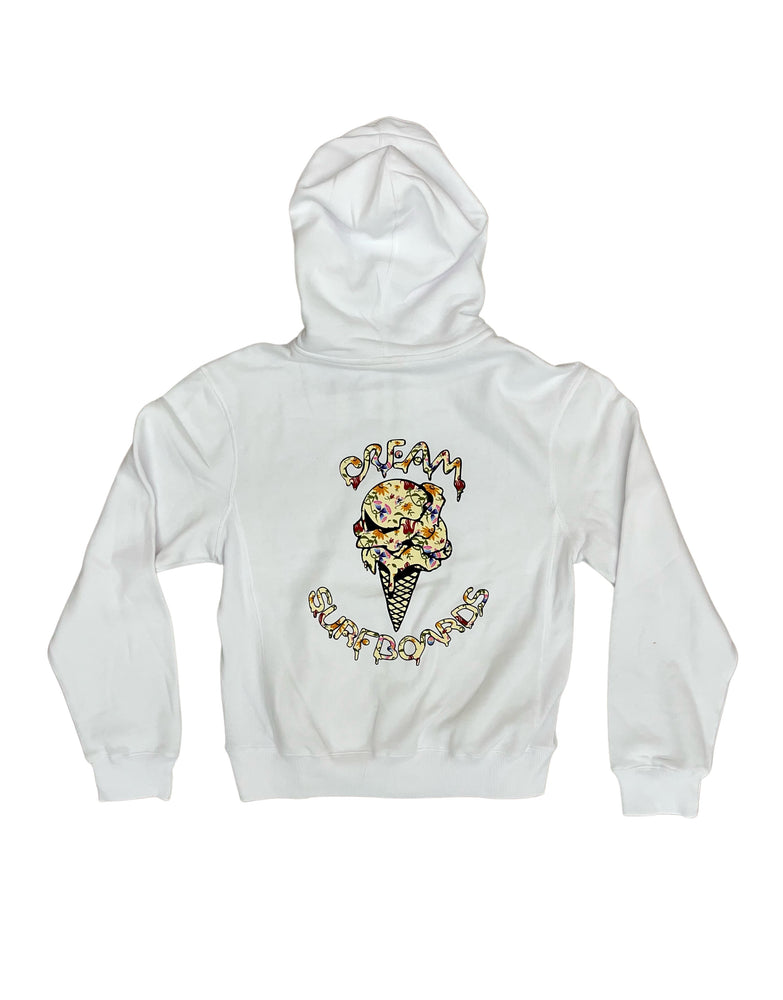 Floral Cone Hoodie White