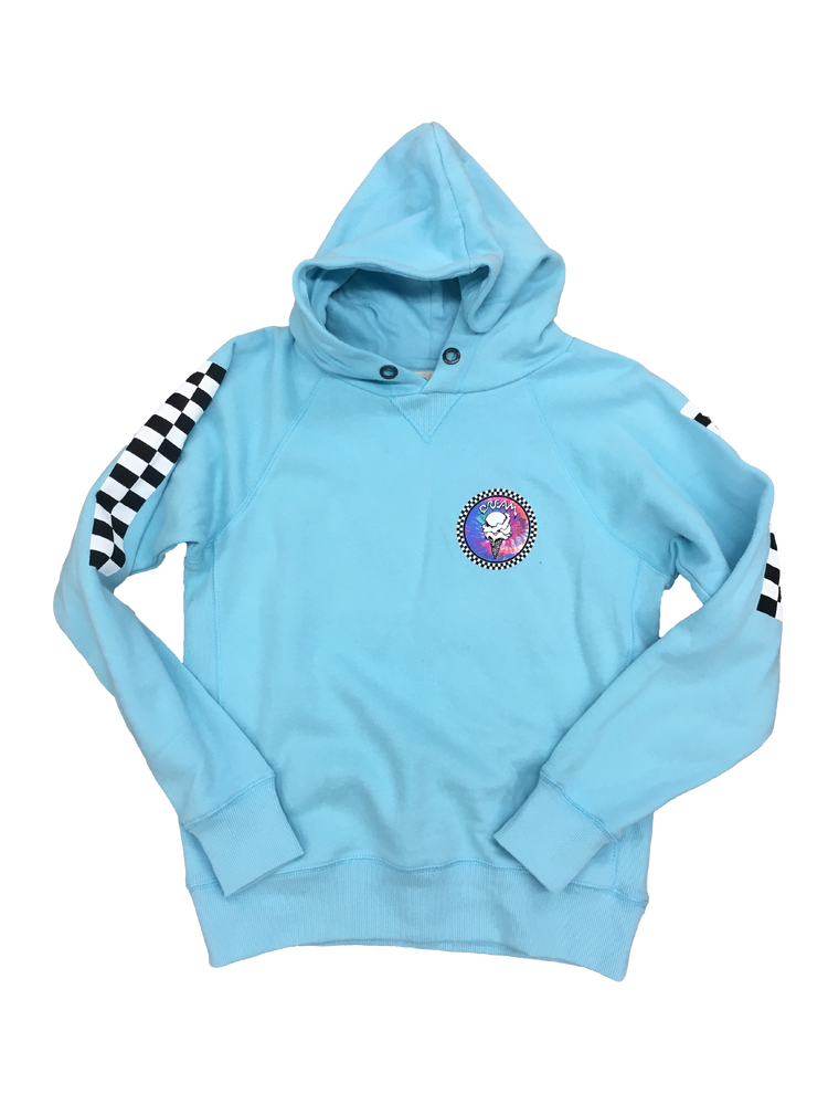 Youth Checker Hood Blue