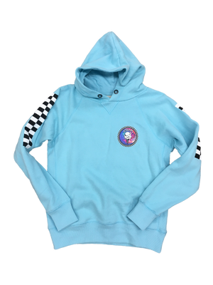 Youth Checker Hood Blue