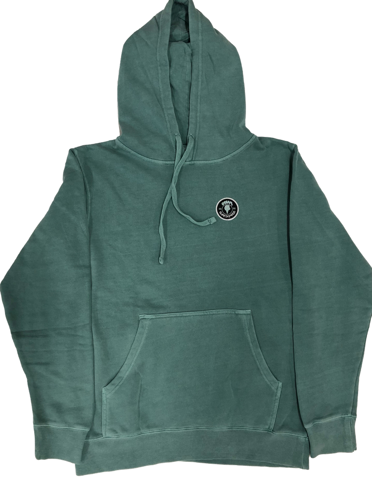 Cream Patch Hoodie Green