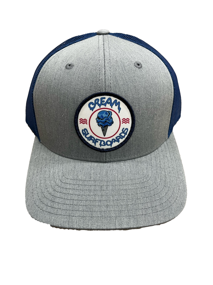 
            
                Load image into Gallery viewer, Cream OG Trucker Heather Gray Blue
            
        